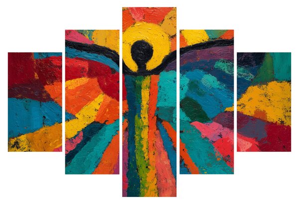 Obraz - Maľovaný anjel (150x105 cm)