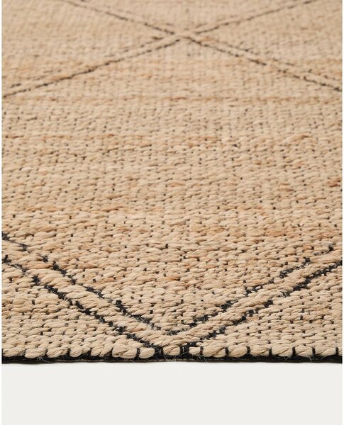 Ručne tkaný jutový koberec v prírodnej farbe 200x300 cm Vallalta – Kave Home