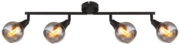 Globo 57904-4 - Bodové svietidlo GLYPTAR 4xE14/40W/230V čierna