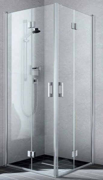 Kermi Liga sprchové dvere 80 cm skladané strieborná lesklá/priehľadné sklo LI2CR08020VPK