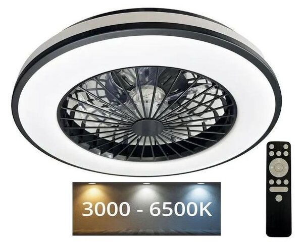 NEDES LED Stropné svietidlo s ventilátorom OPAL LED/48W/230V + diaľkové ovládanie ND3671 + záruka 3 roky zadarmo
