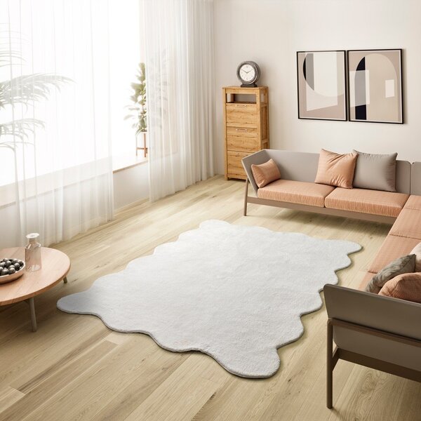 Biely prateľný koberec 160x230 cm Mellow – Universal