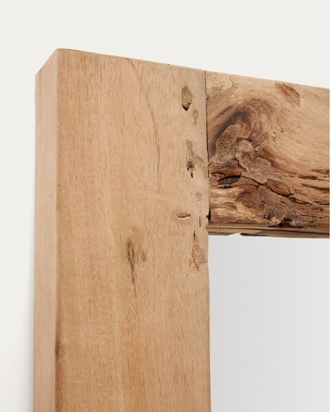 Nástenné zrkadlo s dreveným rámom 50x120 cm Maden – Kave Home