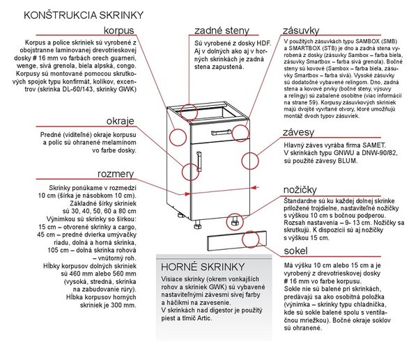 HAMPER dub hikory D80, dolná skrinka v šírke 80 cm