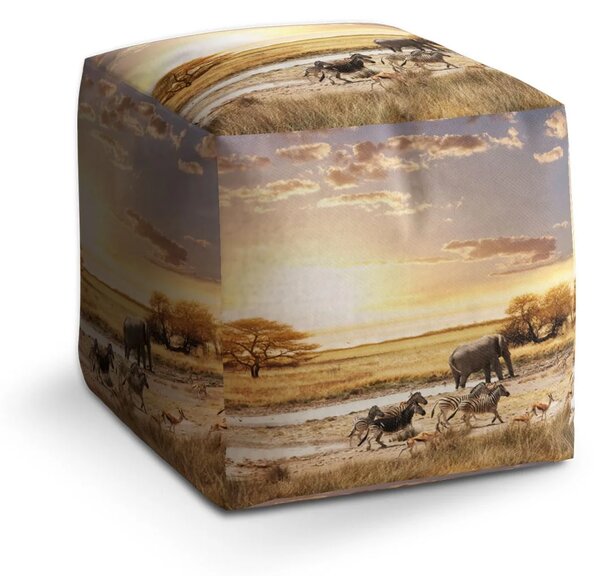 Sablio Taburet Safari - 40x40x40 cm