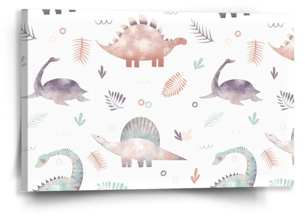 Sablio Obraz Maľované dinosaury - 60x40 cm