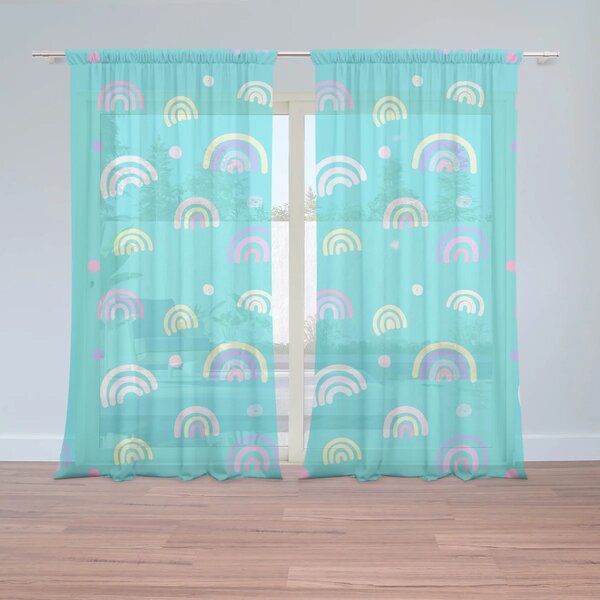 Sablio Záclony Farebné dúhy: 2ks 150x250cm