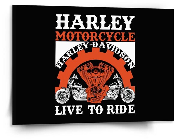Sablio Obraz Harley-Davidson Live to ride - 150x110 cm