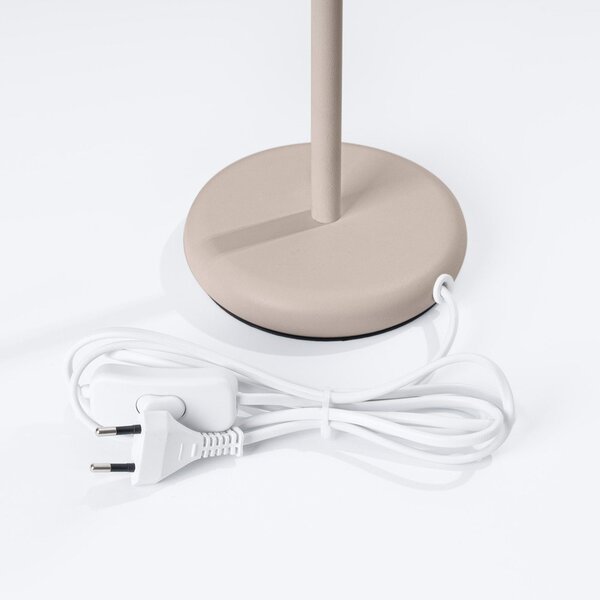 Taupe kovová stolová lampa (výška 43 cm) Gleam – Sollux