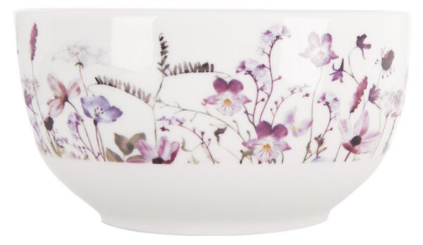 Biela/fialová porcelánová polievková miska 500 ml Louka – Orion