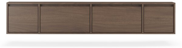 Závesná RTV skrinka so štyrmi dverami Zolia 180 cm - elegantný orech
