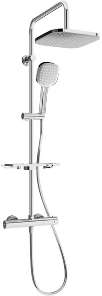 Mexen KT33 nástenná sprchová súprava s dažďovou sprchou a termostatickou batériou, chróm - 771503393-00