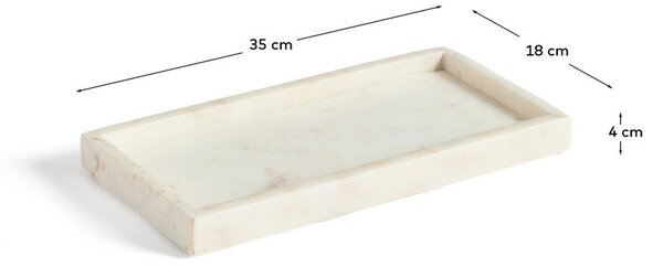 Mramorová dekoratívna tácka 18x35 cm Serela – Kave Home