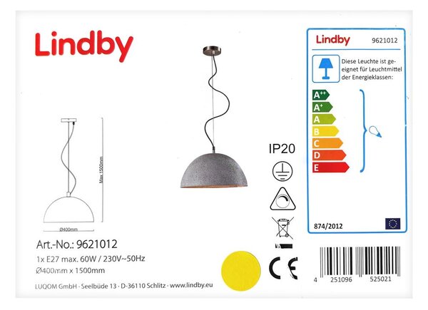 Lindby Lindby - LED RGBW Stmievateľný luster na lanku CAROLLE 1xE27/10W/230V Wi-Fi Tuya LW0894 + záruka 3 roky zadarmo