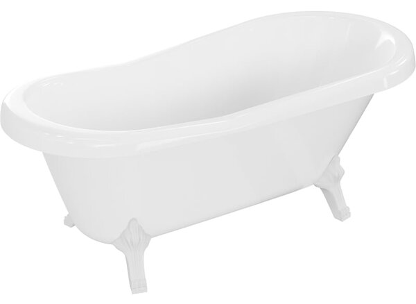 Mexen Retro voľne stojaca vaňa 150 x 73 cm, biela, nohy biele - 53251507300-20