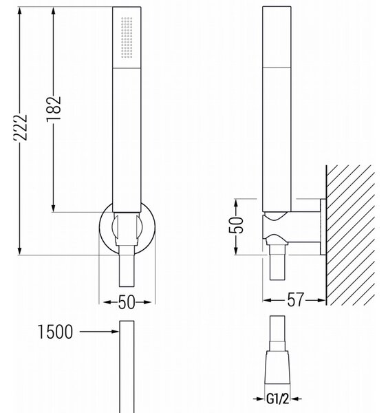 Mexen R-70 bodová sprchová sada, zlatá - 785705051-50