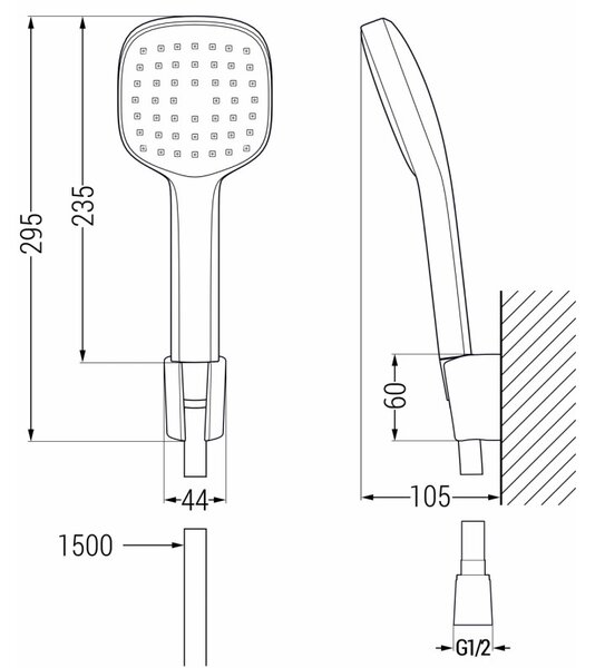 Mexen R-33 bodová sprchová sada, chróm/biela - 785335052-02