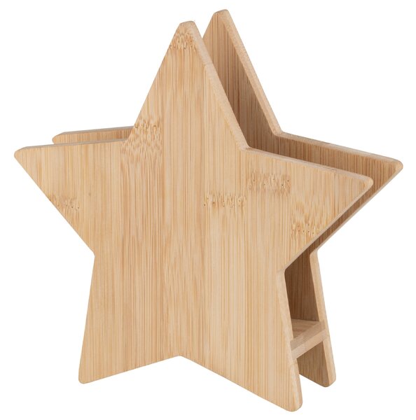 Dřevěný stojánek na ubrousky Star