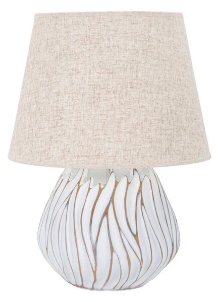 Béžová stolová lampa s textilným tienidlom (výška 48 cm) Honduras – Mauro Ferretti