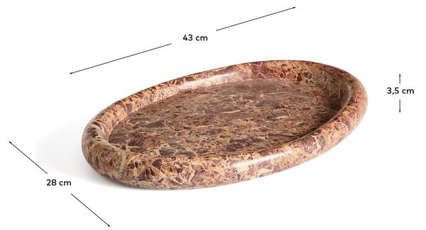 Mramorová dekoratívna tácka 28x43 cm Lenorel – Kave Home