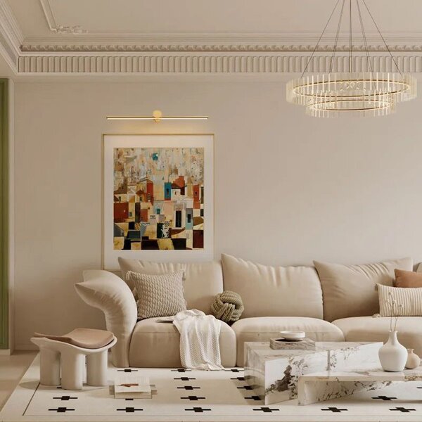 Toolight Toolight, LED nástenné svietidlo 80cm 13W 4000K APP1346-W, zlatá lesklá, OSW-02436