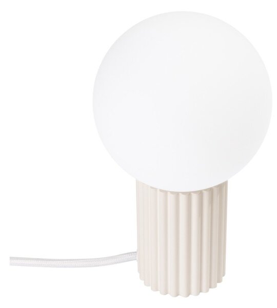 Krémová stolová lampa so skleneným tienidlom (výška 19 cm) Orbital – Sollux