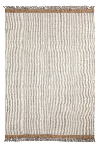 Krémový ručne tkaný vlnený koberec 200x300 cm Brina – Kave Home