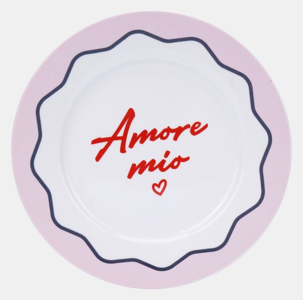 Sinsay - Keramický tanier s nápisom Amore mio - viacfarebná