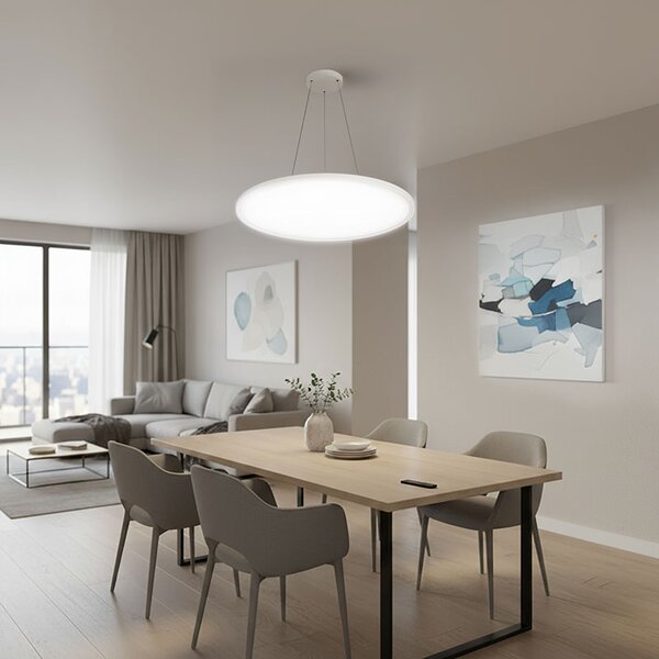 SOLIGHT LED osvetlenie s diaľkovým ovládačom Estela White 50W, 5400lm, 60cm, URG