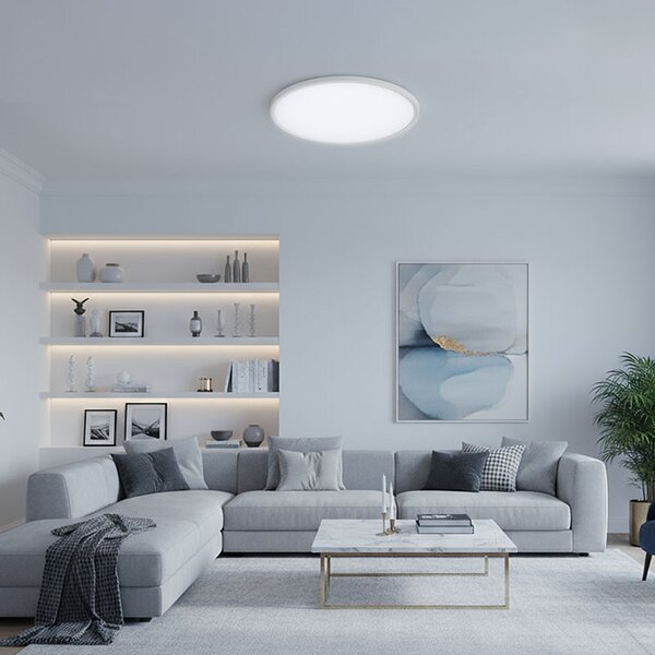 SOLIGHT LED osvetlenie s diaľkovým ovládačom Estela White UGR 40W, 4300lm, 40cm, URG