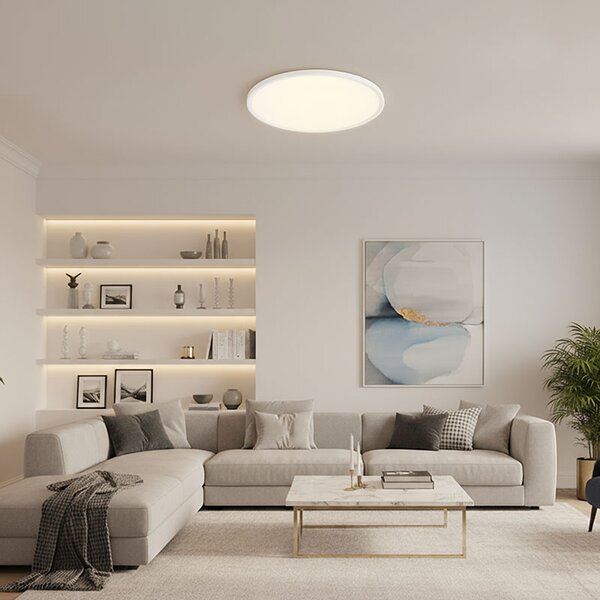 SOLIGHT LED osvetlenie s diaľkovým ovládačom Estela White UGR 40W, 4300lm, 40cm, URG