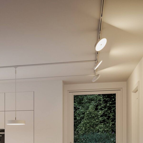 Paulmann URail Smart LED bodové svetlá Hildor, signálna biela, ZigBee, Biela / opálová, Obývacia izba / jedáleň, Plast, Moderný, Koľajnicový systém