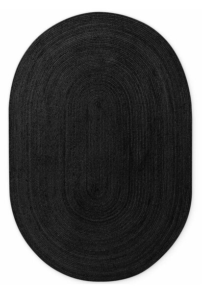 Čierny obojstranný/ručne tkaný jutový koberec 160x230 cm Braided – Hanse Home