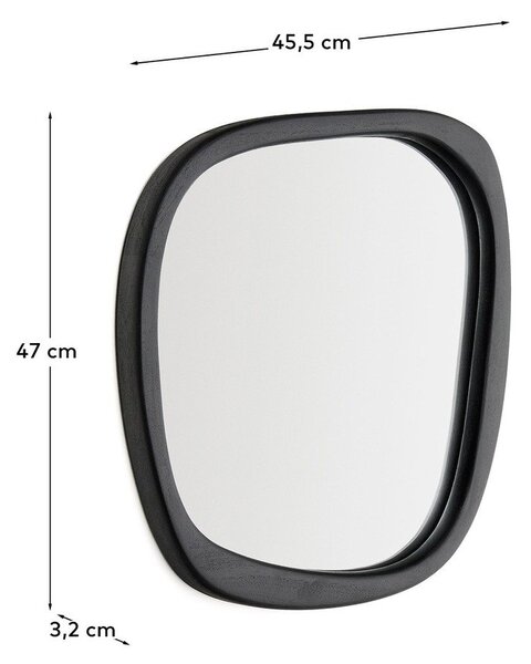 Nástenné zrkadlo s dreveným rámom 45,5x47 cm Alura – Kave Home
