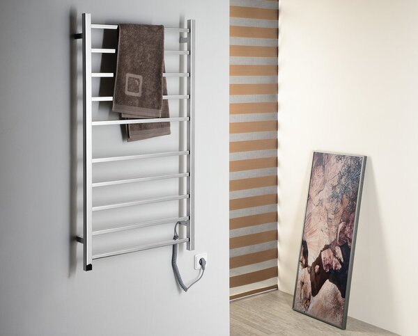 Sapho Sapho, ESKINADO elektrický sušiak uterákov, hranatý, 600x1500 mm, 130 W, čierna matná, ER450BV