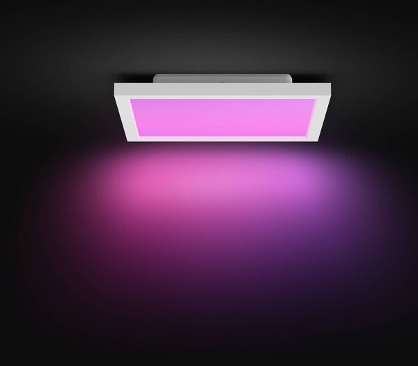 Philips Hue LED panel White & Color Ambiance Surimu, 30x30cm, Biela / opálová, Obývacia izba / jedáleň, Hliník, Moderný, Stropné svetlo