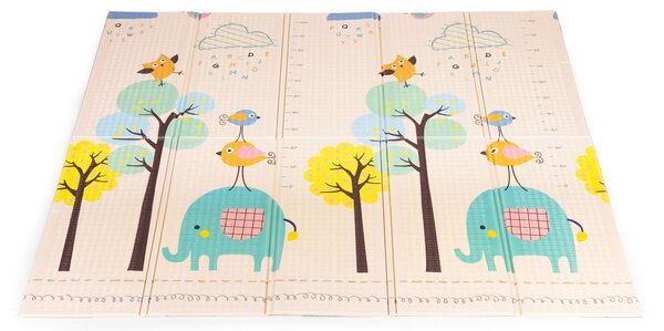 Detská penová podložka 200x180 cm vzdelávacia obojstranná skladacia rastová abeceda ECOTOYS