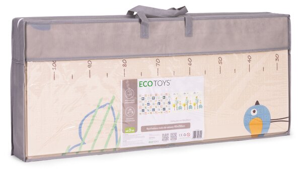 Detská penová podložka 200x180 cm vzdelávacia obojstranná skladacia rastová abeceda ECOTOYS