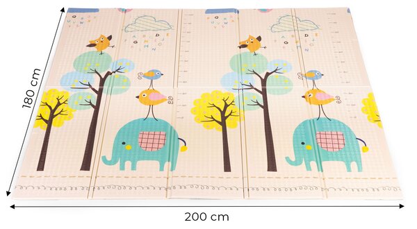 Detská penová podložka 200x180 cm vzdelávacia obojstranná skladacia rastová abeceda ECOTOYS