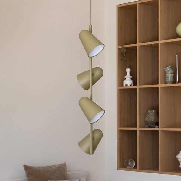 IT´S ABOUT ROMI It's about RoMi Závesné svietidlo Salamanca, olivovo zelená, dĺžka 80 cm, Zelená, Obývacia izba / jedáleň, kov, Moderný, Závesné svietidlo
