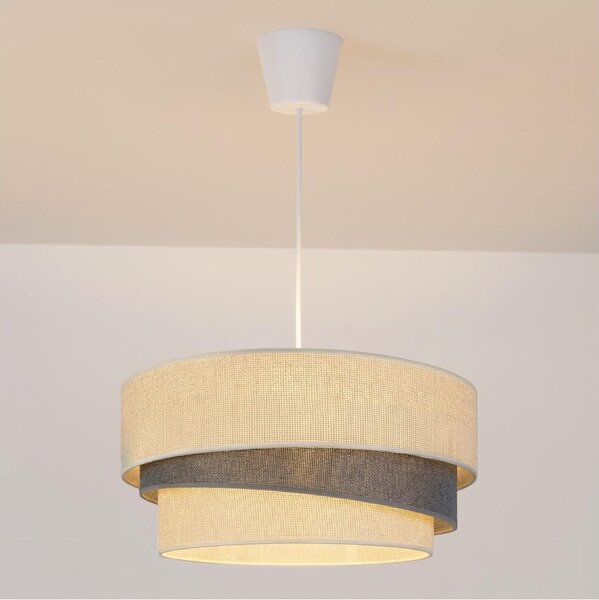 Brilagi - Závesný luster na lanku TRIO 1xE27/60W/230V pr. 40 cm krémová/sivá