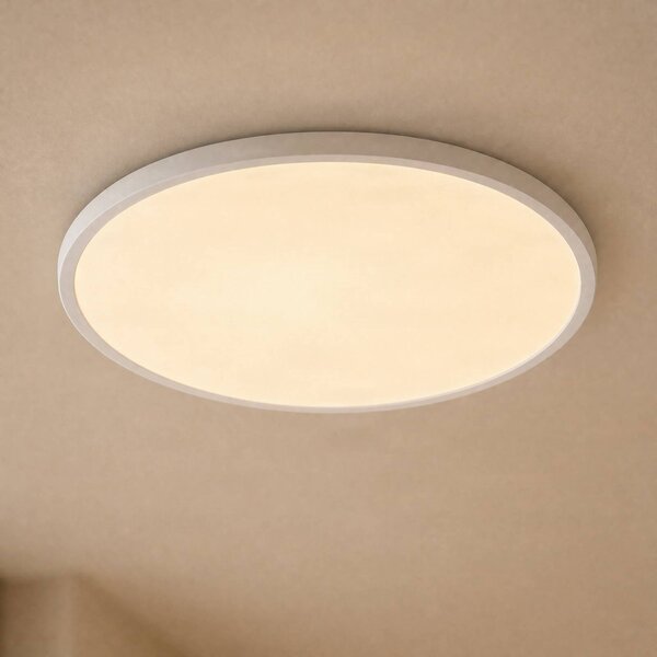 Nordlux Stropné LED svetlo Oja Smart, biele, Ø 60 cm, Biela / opálová, Kuchyňa, Plast, Závesné svietidlo