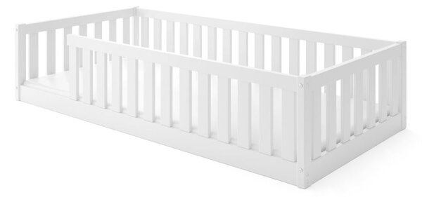 MAXMAX Detská Montessori posteľ z masívu borovice BELLA 190x90 cm - biela