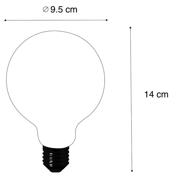 Sada 5 LED žiaroviek E27 G95 číre 2,2 W 470 lm 2700 K