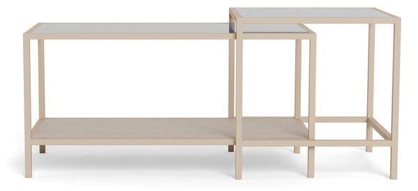 Sivé oceľové konferenčné stolíky v súprave 2 ks 50x90 cm Seaford – Actona