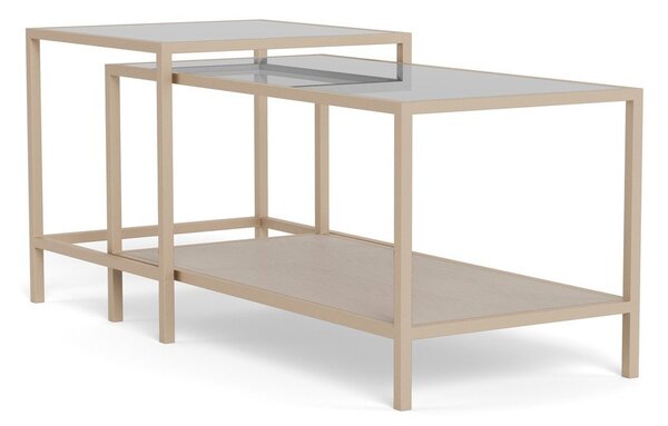 Sivé oceľové konferenčné stolíky v súprave 2 ks 50x90 cm Seaford – Actona