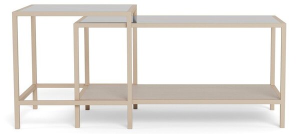 Sivé oceľové konferenčné stolíky v súprave 2 ks 50x90 cm Seaford – Actona