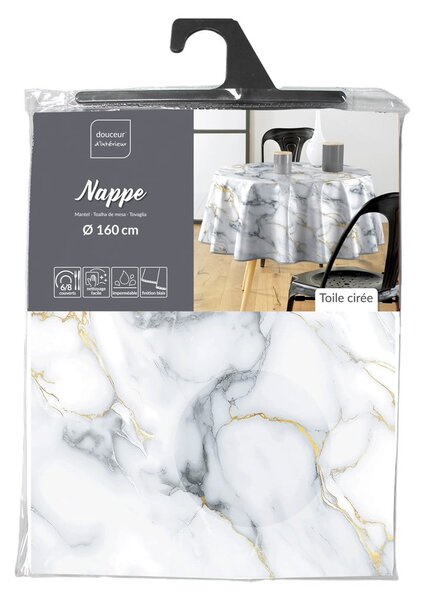 Umývateľný obrus ø 160 cm Marquina – douceur d'intérieur