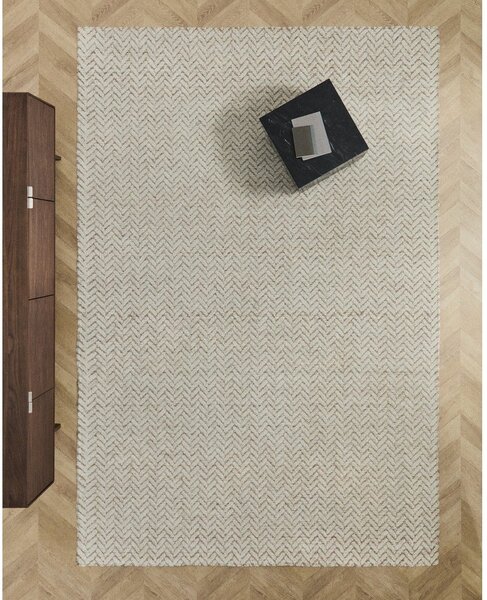 Krémový ručne tkaný vlnený koberec 160x230 cm Calira – Kave Home