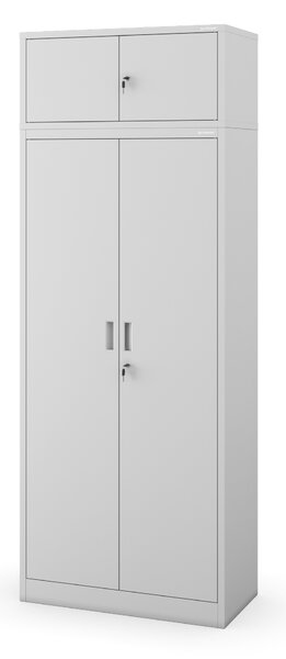 Kancelárska skriňa na dokumenty so 4 policami sivá, 1750x800x400 mm: JAN Compact
